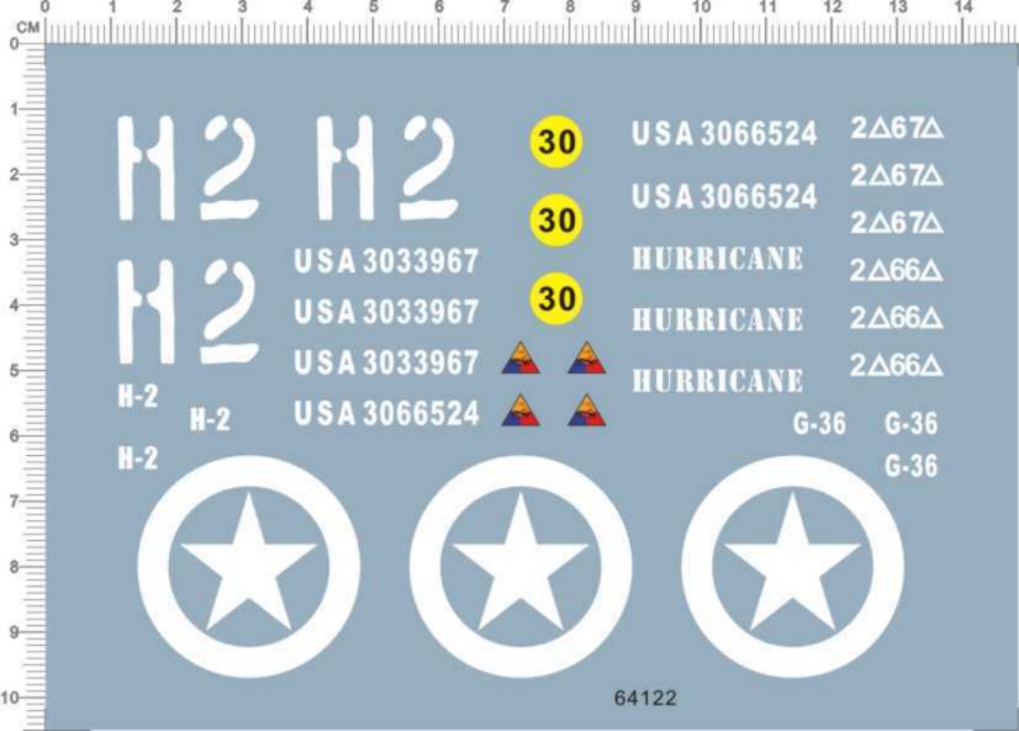 Model Kit Water Decal - Water Slide Decal for 1/16 1/18