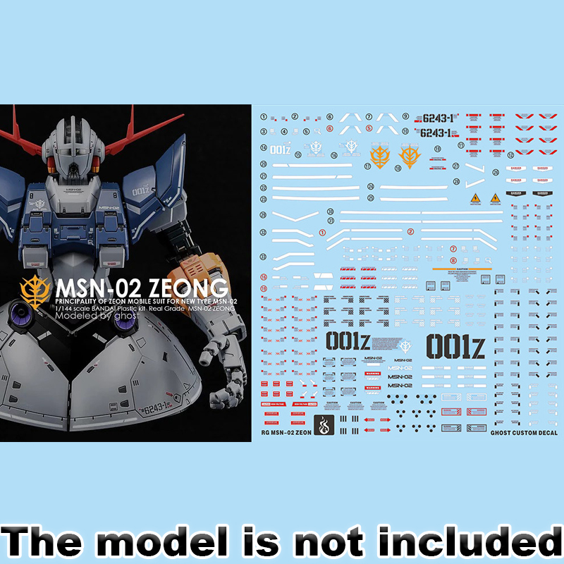 Model Kit Water Decal - Model Decals for RG 1/144 MSN-02