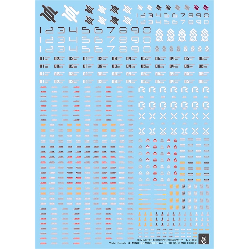 Model Kit Water Decal - Multiuse 2 Fluorescent Water Decals For