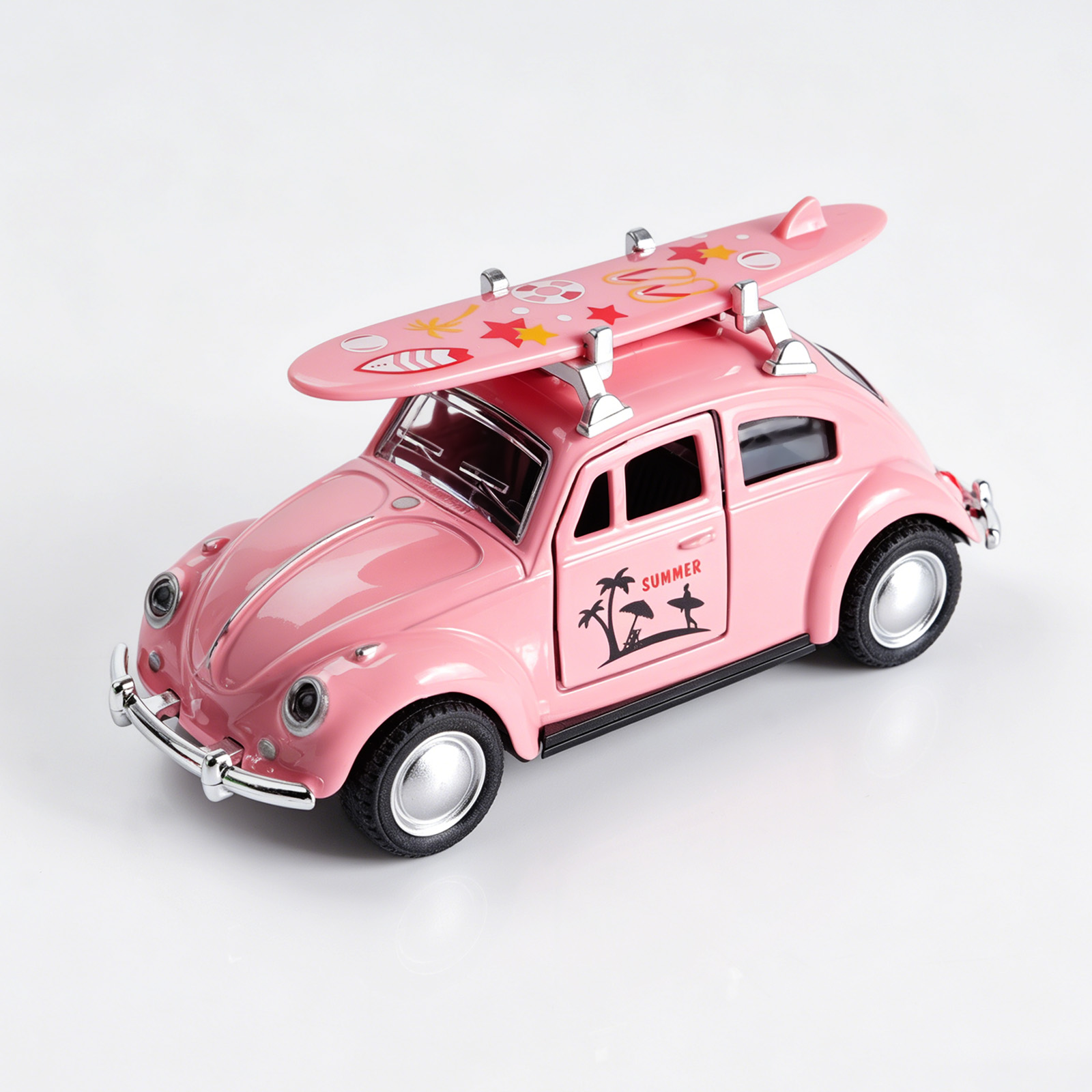 Model Kit Volkswagen - 1:36 Pink Volkswagen Beetle Diecast Car