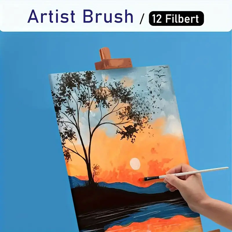 Acrylic Paint Brushes Set, 12p - Model Kit Acrylic Paint 评论和价格
