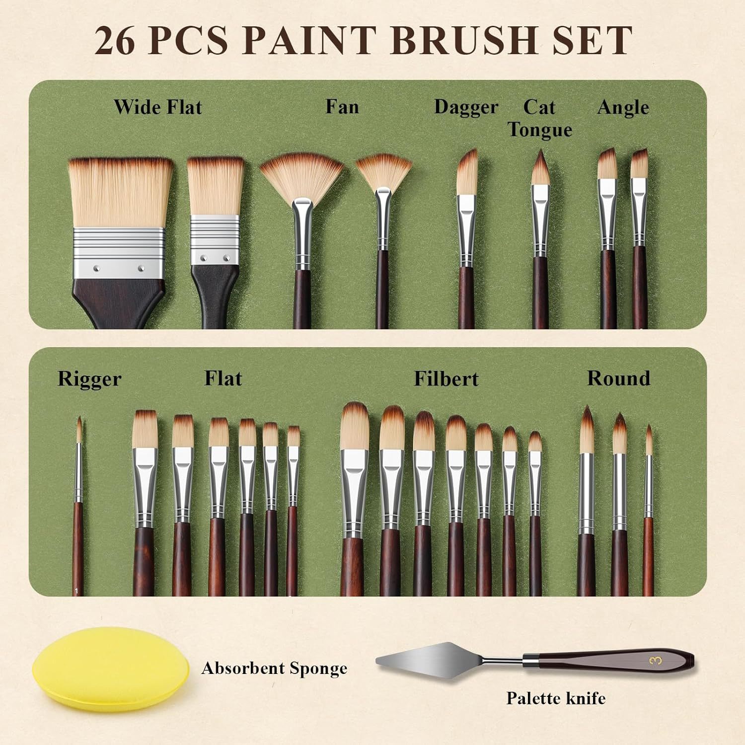 BOMEIJIA 26pcs Nylon Brush Set - Model Kit Acrylic Paint 评论和价格