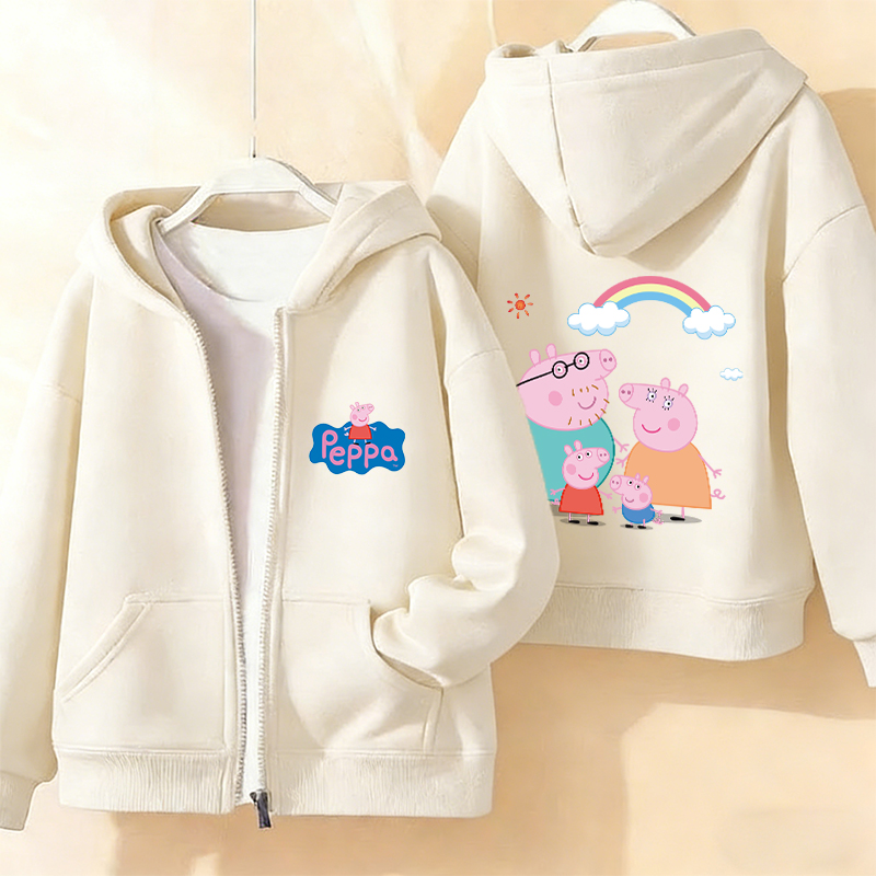 Peppa Pigs Kids Zipper Hoodies - Model Kit Varnish 评论和价格
