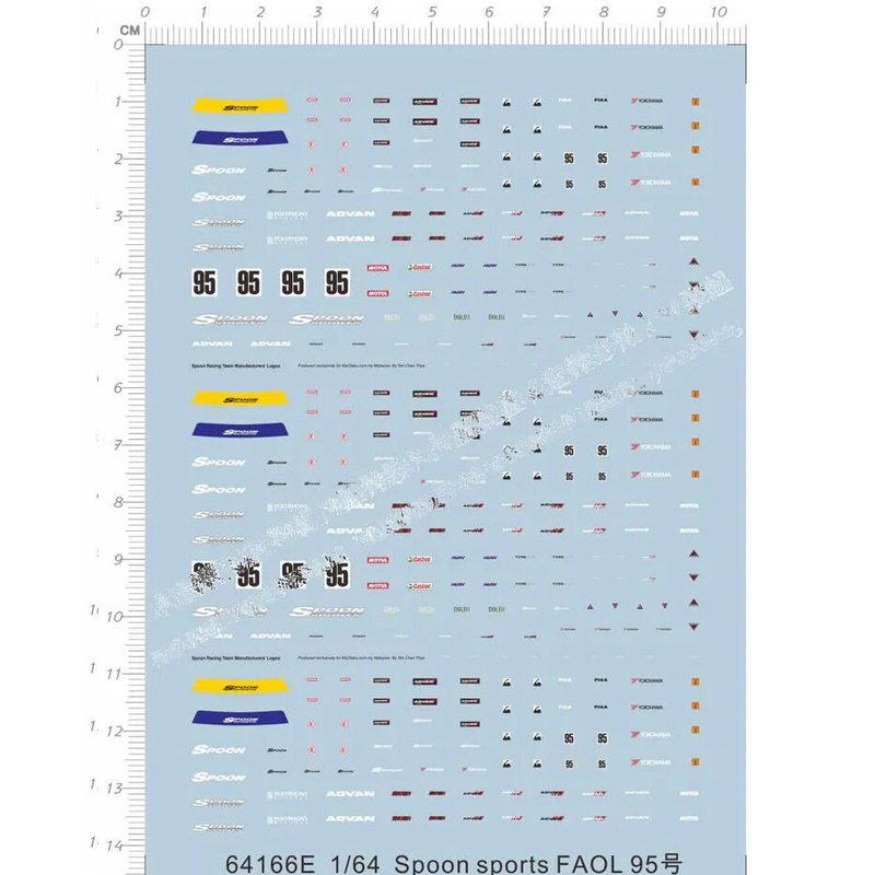 1/64 Spoon Sports Faol 95 Mode - Model Kit Water Decal 评论和价格