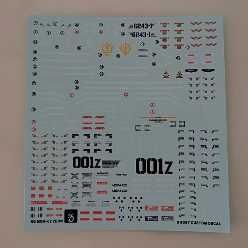 Model Decals for RG 1/144 MSN- - Model Kit Water Decal 评论和价格