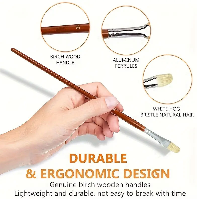 Professional Hog Bristle Filbe - Model Kit Acrylic Paint 评论和价格