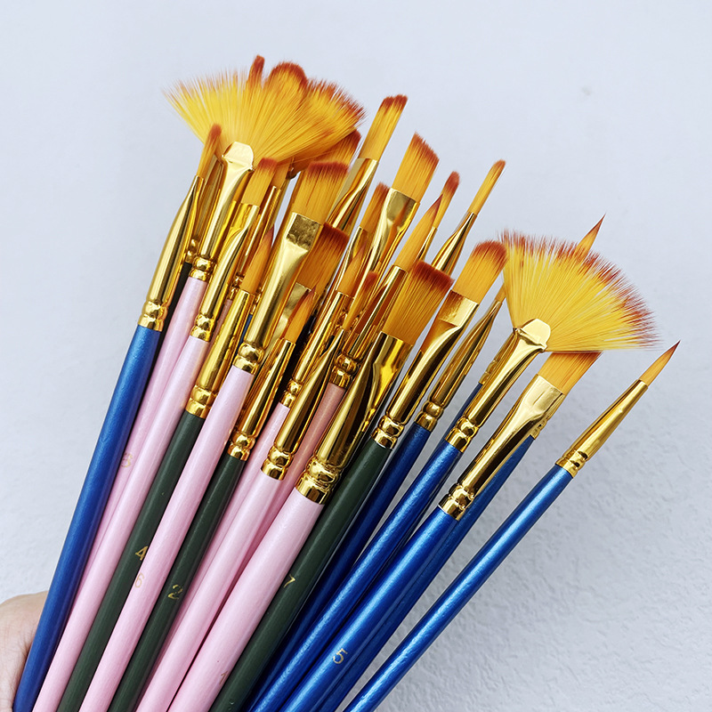 10pcs/set Nylon Hair Wooden Ha - Model Kit Acrylic Paint 评论和价格