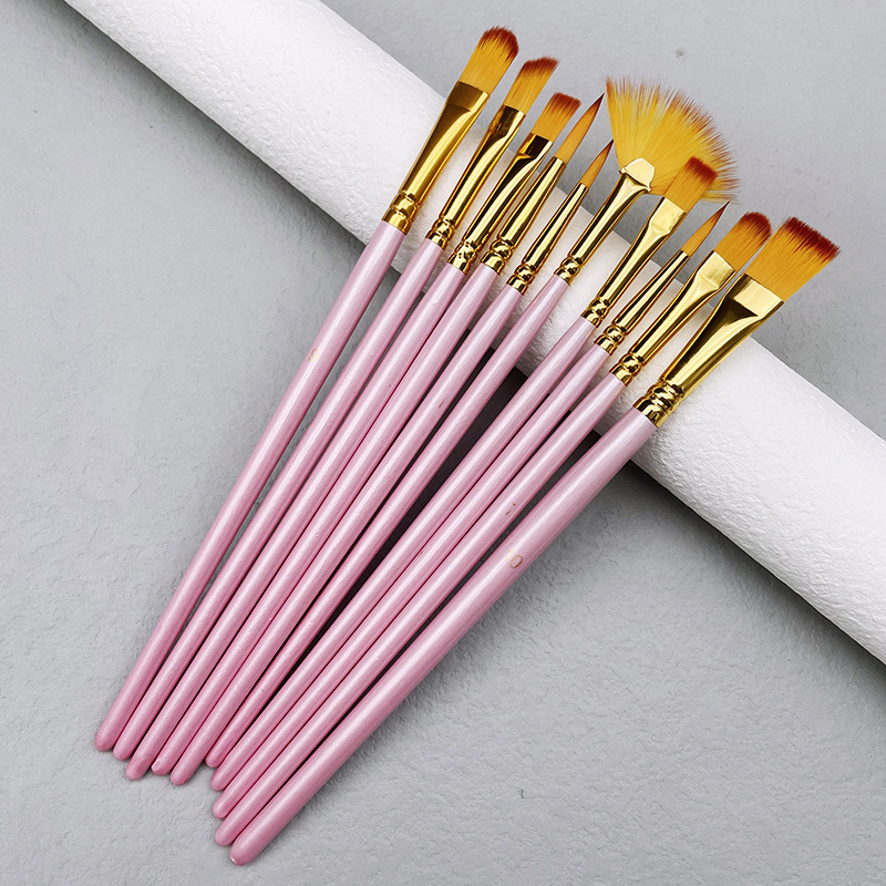 10pcs/set Nylon Hair Wooden Ha - Model Kit Acrylic Paint 评论和价格