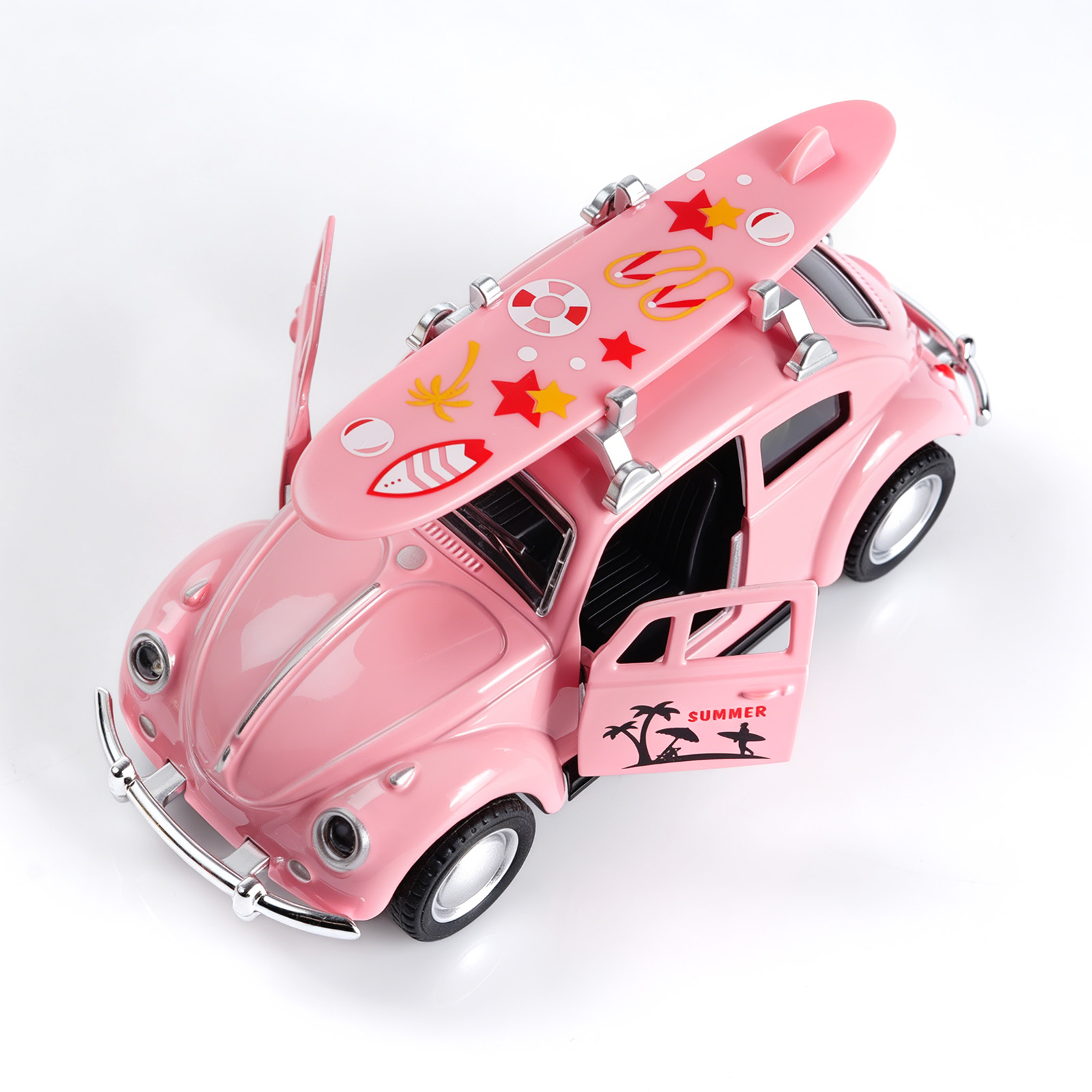 1:36 Pink Volkswagen Beetle Di - Model Kit Volkswagen 评论和价格