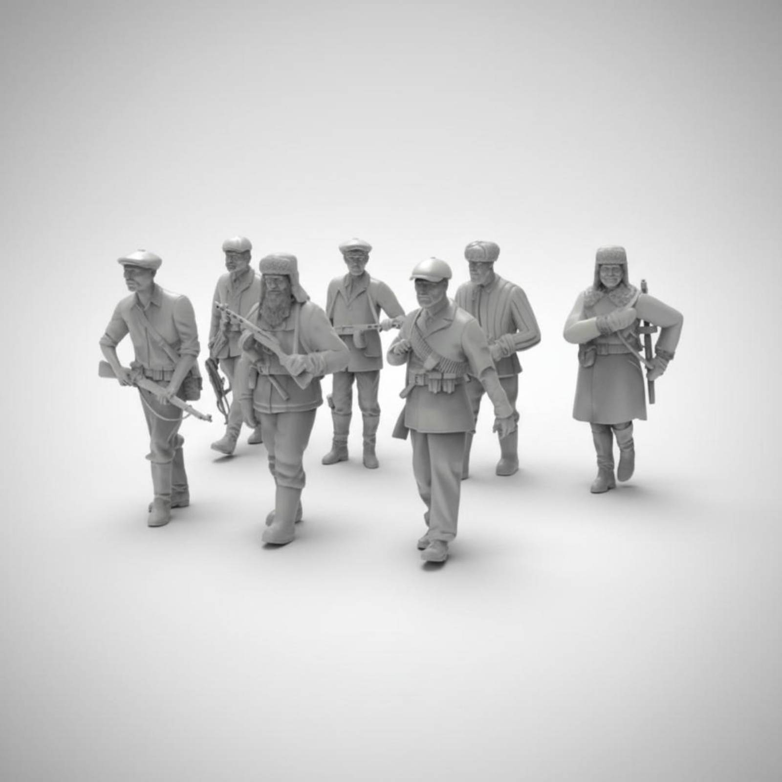 7 Pieces World War II Soldier  - Model Kit Figures 评论和价格