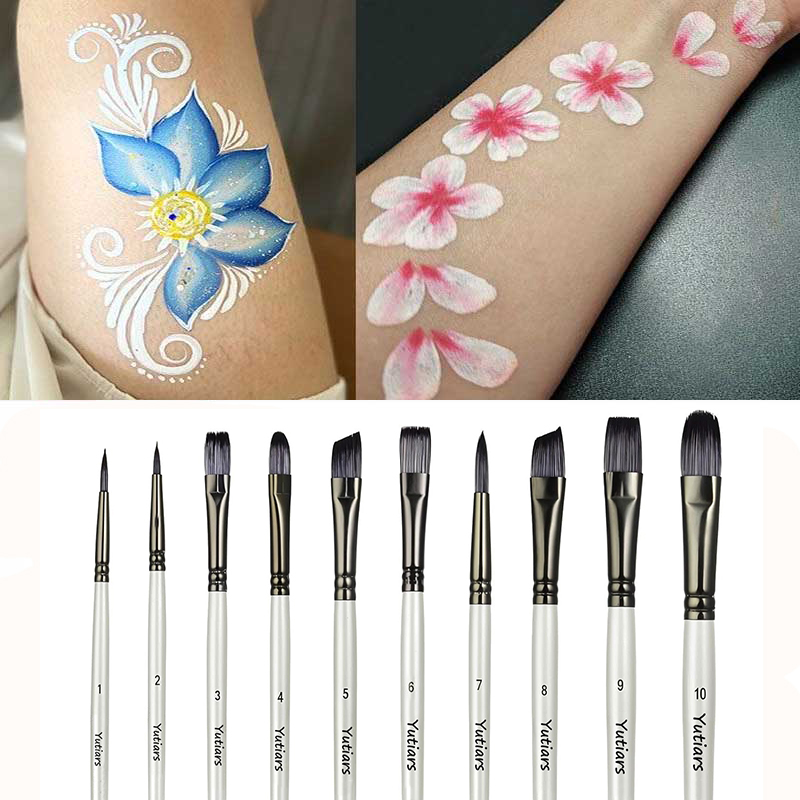 10-Piece Face Painting Brush S - Model Kit Acrylic Paint 评论和价格