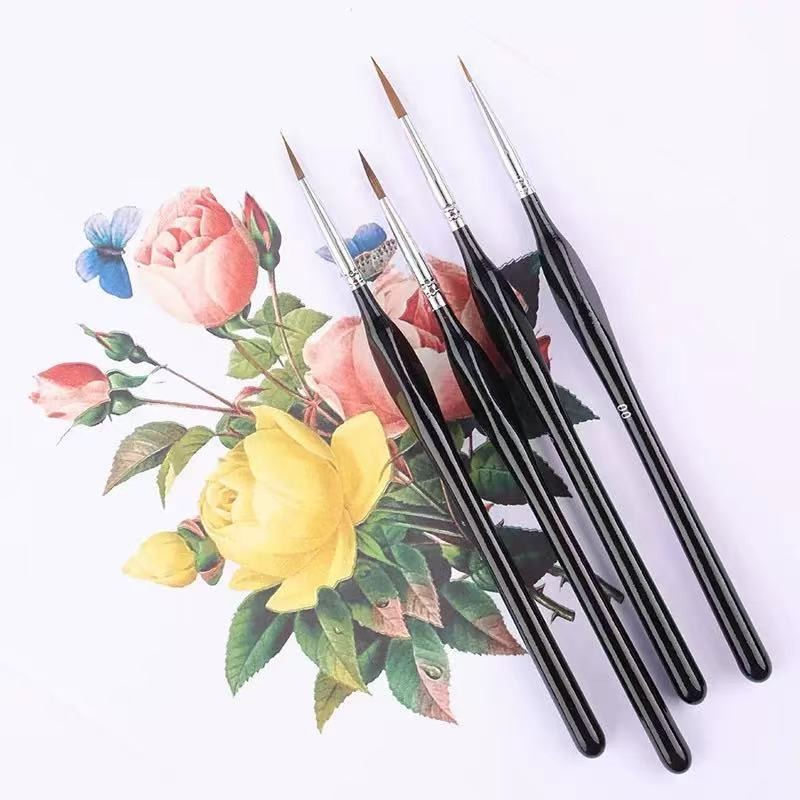 11PCS Black Sable Hair Fine Pa - Model Kit Acrylic Paint 评论和价格