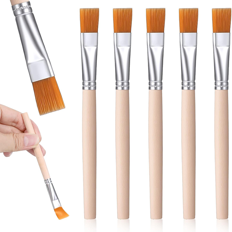 5Pcs Wooden Handle Small Paint - Model Kit Acrylic Paint 评论和价格