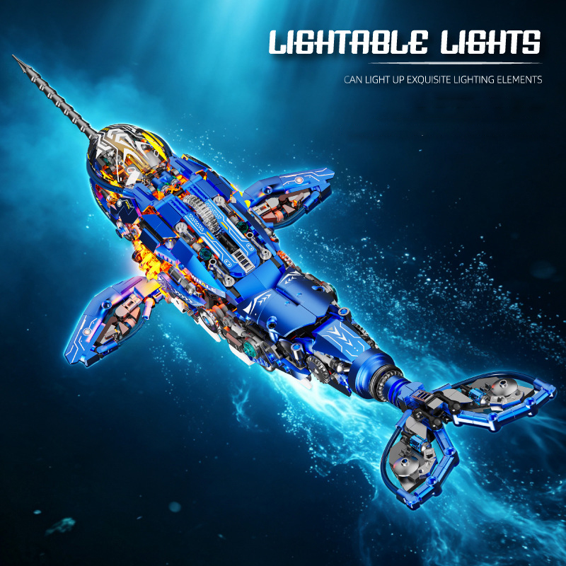 1288 PCS Mecha Narwhal Brick M - Model Kit Anubis 评论和价格