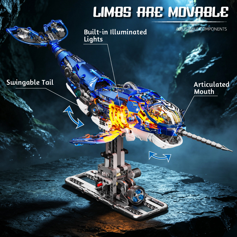 1288 PCS Mecha Narwhal Brick M - Model Kit Anubis 评论和价格