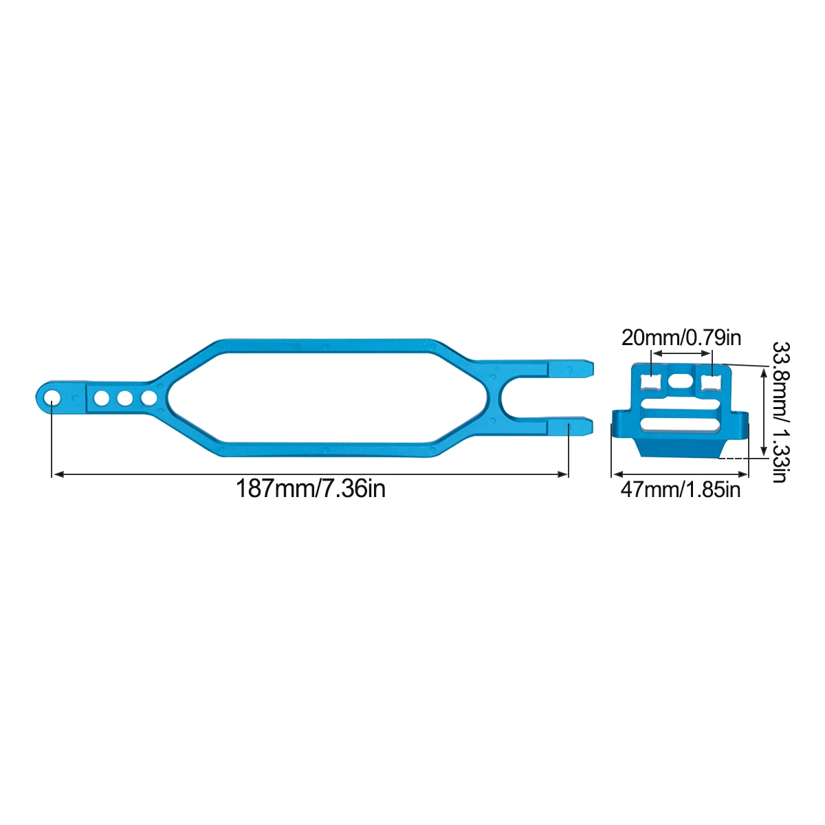 CNC Aluminum Hold Down Battery - Model Kit Helicopter 评论和价格