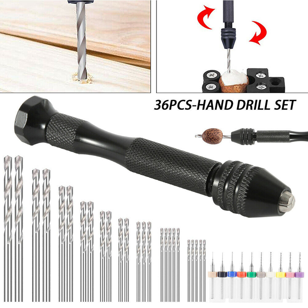 36Pcs Micro Drill Bit Set 0.3- - Pin Vice Micro 评论和价格