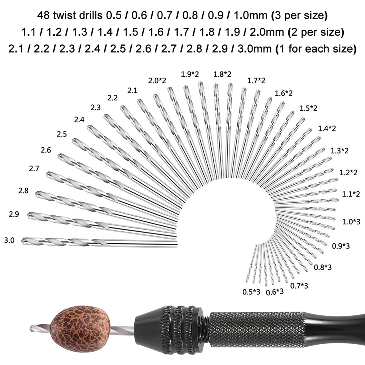 57/21pcs Pin Vise Hand Drill B - Pin Vice Micro 评论和价格