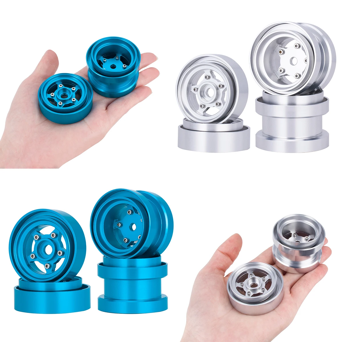 Aluminum Beadlock Wheels for 1 - Model Kit Helicopter 评论和价格