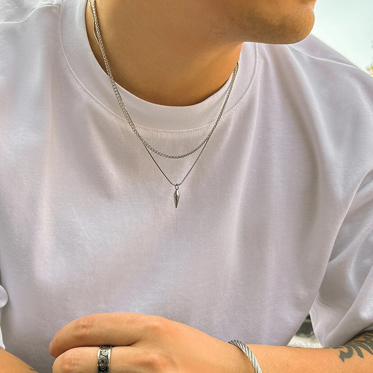2Pcs/Set Trend Rivet Pendant N - Model Kit Iron Man 评论和价格
